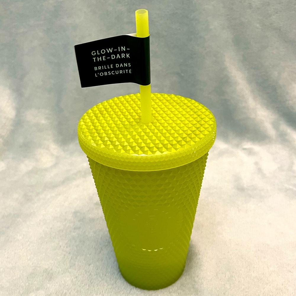 2022 Starbucks Halloween Glow in the Dark Lemongrass Studded Tumbler 16oz grande